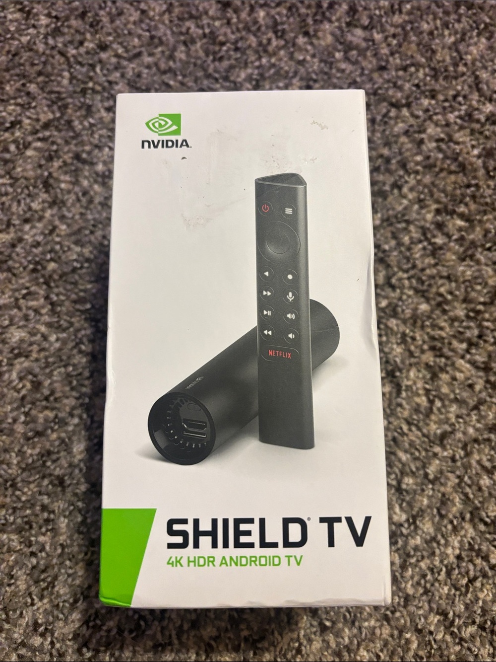 NVIDIA Shield TV 4K HDR Media Streamer in Black and Green Accent